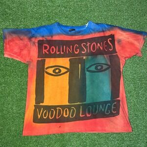 Vintage Rolling Stones Voodoo Lounge 1994 Brockum Tie‎ Dye Shirt XXL Mens
